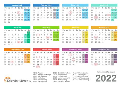 Kalender 2022